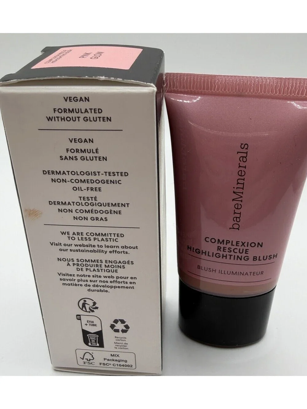 bareMinerals Complexion Rescue Highlighting Blush PINK GLOW 0.5oz